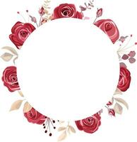 bukett med rödbrun rosor. blommig design dekoration för hälsning kort eller bröllop. vektor