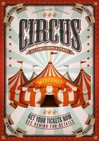 Weinlese-Zirkus-Plakat mit großer Spitze vektor