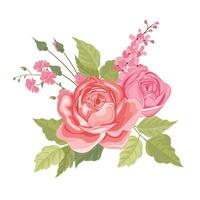 blomma buketter är lämplig för dekorera bröllop inbjudningar eller hälsning kort vektor