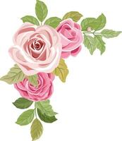 ein Strauß mit schön Rosa Rosen vektor