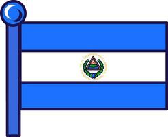 Salvador Land Fahnenstange Flagge Banner vektor