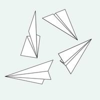 Papier Flugzeuge Designs Vektor Führung