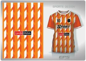 Vektor Sport Hemd Hintergrund Bild.weiß Orange Rhombus Gitter Muster Design, Illustration, Textil- Hintergrund zum Sport T-Shirt, Fußball Jersey Hemd
