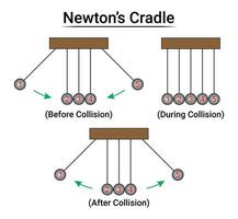 Newtons Wiege Experiment Teil5 vektor