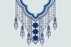 ethnisch Halsband Spitze Muster traditionell. aztekisch Stil Stickerei abstrakt Vektor Illustration. Designs zum Mode zum Frauen, Kaftan zum Frauen, Mode zum Männer, Kaftan zum Männer
