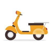 Roller, Moped, Motorrad. Lieferung. Vektor Illustration.