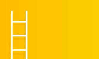 Treppe gelegt über das Hintergrund auf ein Gelb Mauer. Geschäft Präsentation. Vektor Illustration.