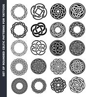 Keltische Kreise und Ringe für Tattoo Design vektor