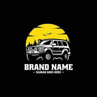 på land sUV logotyp mall uppsättning. bäst för utomhus- sport relaterad industri klistermärke och tshirt design vektor