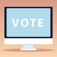 Wahltag, Computervorlage für die Online-Abstimmung vektor