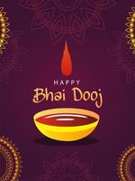 Happy Bhai Dooj mit indischem Mann Cartoon-Vektor-Design vector