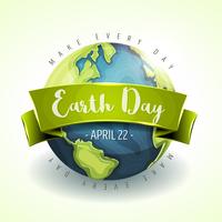 Lycklig Earth Day Banner vektor