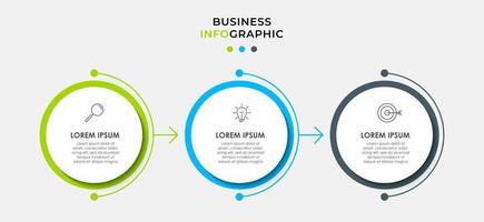 vektor infographic designmall med ikoner och 3 alternativ eller steg