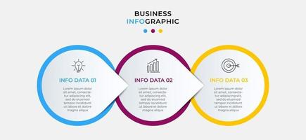 vektor infographic designmall med ikoner och 3 alternativ eller steg