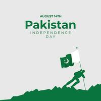 glücklich Pakistan Tag Poster Design Vektor Vorlagen