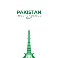 glücklich Pakistan Tag Poster Design Vektor Vorlagen