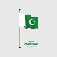 glücklich Pakistan Tag Poster Design Vektor Vorlagen