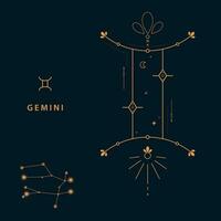 gemini zodiaken illustration vektor