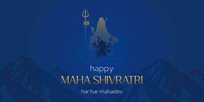 Vektor. glücklich maha Shivratri Banner. Hindu. Festival .Sozial Medien Post. Happy.Festival Feier mythologisch Hintergrund Vektor Hindu Mythologie Herr