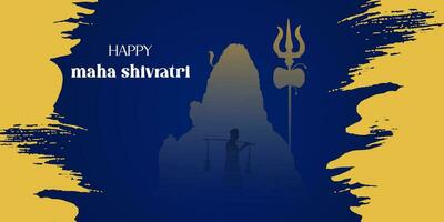 Vektor. glücklich maha Shivratri Banner. Hindu. Festival .Sozial Medien Post. Happy.Festival Feier mythologisch Hintergrund Vektor Hindu Mythologie Herr