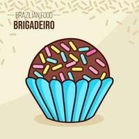 brigadeiro brasil - Brasilien - brasiliansk choklad mat vektor