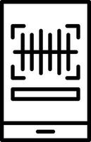 Barcode-Vektor-Icon-Design vektor