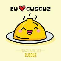 cuscuz - - Cuscus - - Koskos - - Couscous - - Brasilianer Essen - - nordeste Essen vektor