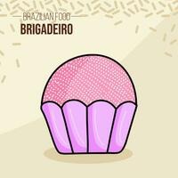 brigadeiro brasil - Brasilien - brasiliansk choklad mat vektor