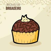 brigadeiro brasil - Brasilien - brasiliansk choklad mat vektor