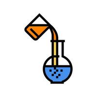 Mischen Substanzen Ingenieur Farbe Symbol Vektor Illustration