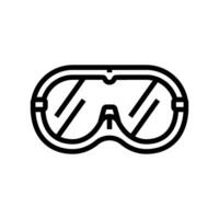 Sicherheit Brille Ingenieur Linie Symbol Vektor Illustration