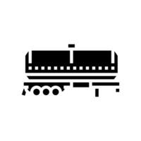 chemisch Tanker LKW Ingenieur Glyphe Symbol Vektor Illustration