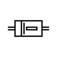 Diode elektrisch Ingenieur Linie Symbol Vektor Illustration