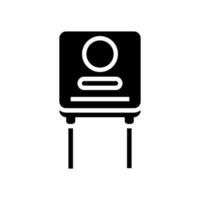 Kondensator elektrisch Ingenieur Glyphe Symbol Vektor Illustration