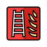 Feuer Kampf Schlauch Standrohr Auslauf Farbe Symbol Vektor Illustration