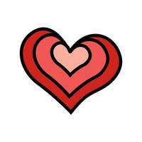 hjärta symbol kärlek Färg ikon vektor illustration