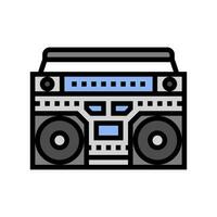 Boombox retro Musik- Farbe Symbol Vektor Illustration