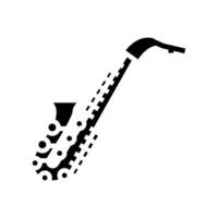 saxofon retro musik glyf ikon vektor illustration