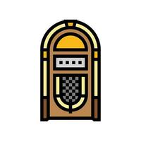 Jukebox retro Musik- Farbe Symbol Vektor Illustration