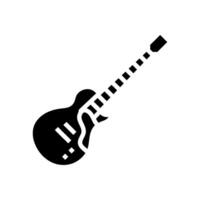 elektrisk gitarr retro musik glyf ikon vektor illustration