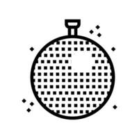 Disko Ball retro Musik- Linie Symbol Vektor Illustration