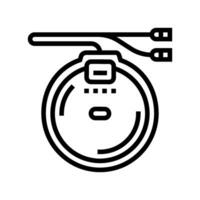 CD Spieler retro Musik- Linie Symbol Vektor Illustration