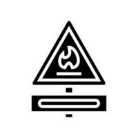 Sicherheit Gas Bedienung Glyphe Symbol Vektor Illustration