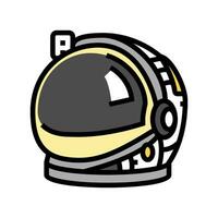 astronaut hjälm hatt keps Färg ikon vektor illustration