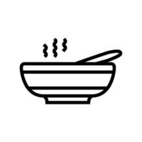 heiß Suppe Linie Symbol Vektor Illustration