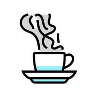 heiß Kaffee Tasse Farbe Symbol Vektor Illustration