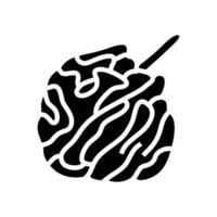 Bad Schwamm Hygiene Glyphe Symbol Vektor Illustration