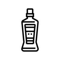 Mundwasser Hygiene Linie Symbol Vektor Illustration