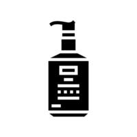 Hand Desinfektionsmittel Hygiene Glyphe Symbol Vektor Illustration