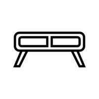 Tabelle Sanft gemütlich Linie Symbol Vektor Illustration